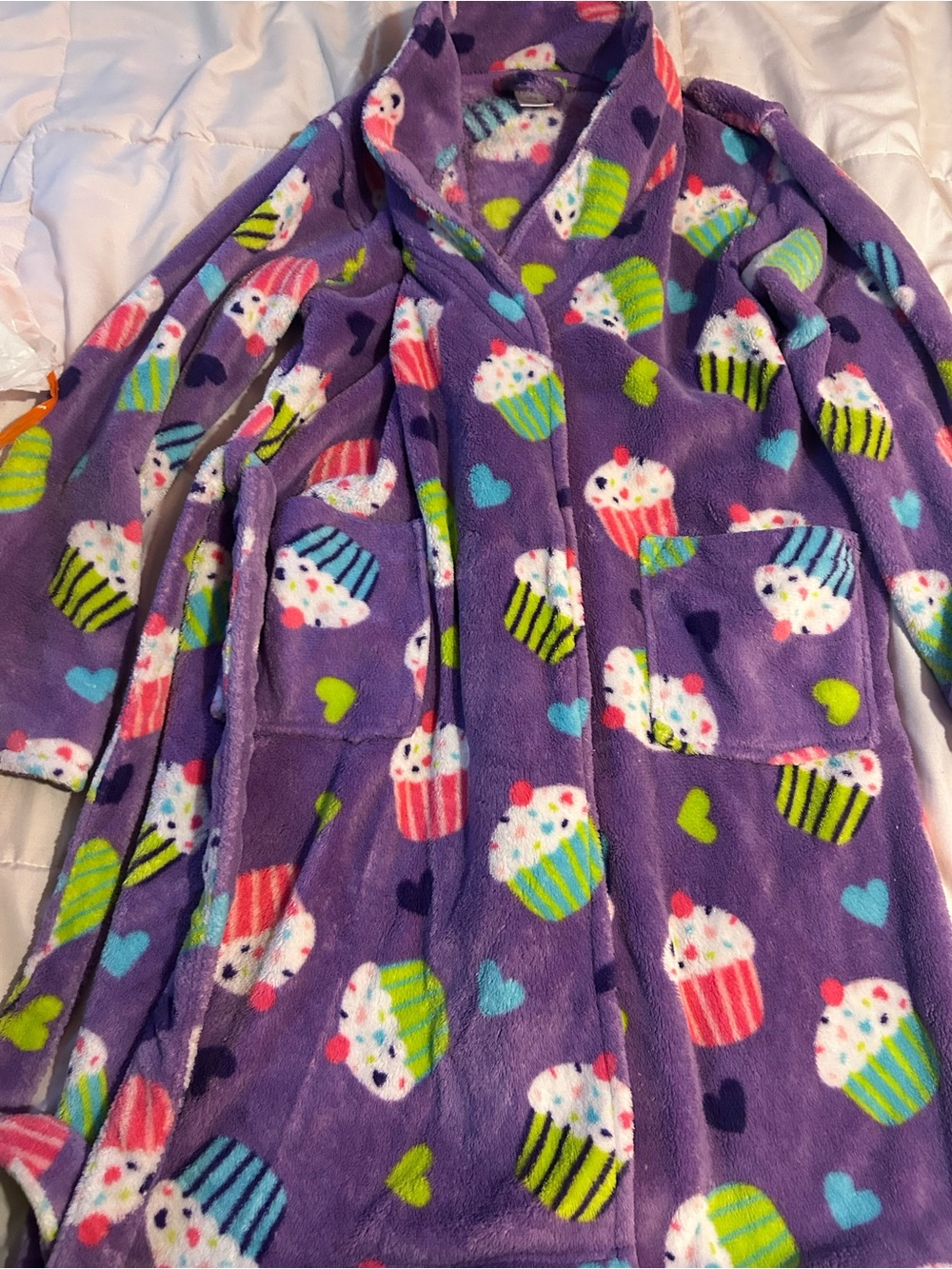 The Children's Place Purple Cupcake Fleece Robe